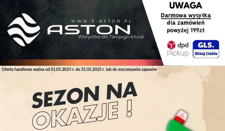 Gazetka promocyjna ASTON Sezon na okazje. Maj